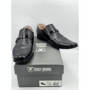Stacy Adams Beau Men's‎ Dress Shoes Cognac Moc Toe Leather 24692-001 Sz 13 M